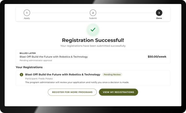 arly registration zoomed