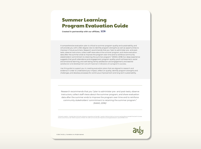 Summer Learning Program Eval Guide Social and Hubspot images